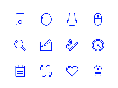 Office Icons (part 2) clean icon line office outline perfect pixel rodchenkod sketch stroke