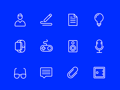 Office Icons (part 3) clean icon line office outline perfect pixel rodchenkod sketch stroke