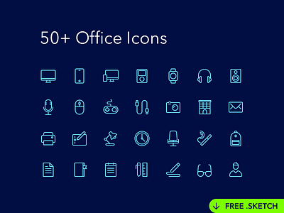 Office Icon Set free freebie icon set icons office outline outline icons perfect resources rodchenkod sketch