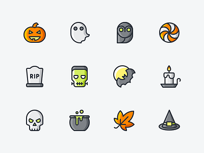 Halloween Icon Set bat download frankenstein ghost halloween icons iconset illustration moon outline rodchenkod top