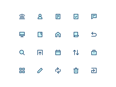 Banking mini icons