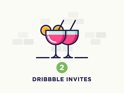 Dribbble Invites cocktail dribbble drink icon invites player portfolio shot
