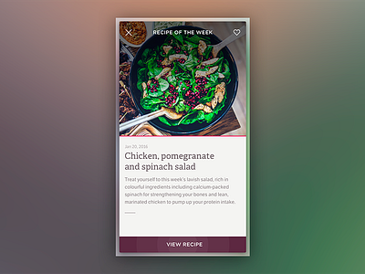 Recipes App UI Concept apps clean interface ios recipe ui