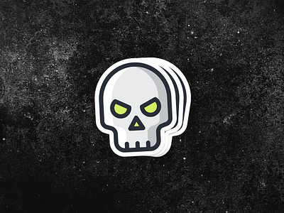 Skull Sticker custom sticker icon illustration outline rebound rodchenkod skull sticker sticker mule