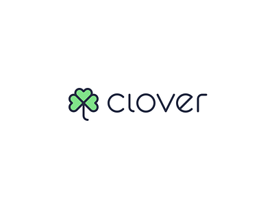 Clover brand branding clean clover idea identity logo mark minimal modern