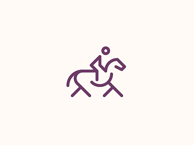 Horserace geometry horse icon illustration mark minimal outline perfect race