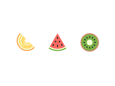 Ftuits clean fresh fruits icons illustration kiwi minimal new outline watermelon