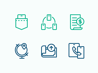 Smarttel+ Icons pt.2 business call icons ip minimal outline product sketch telephony