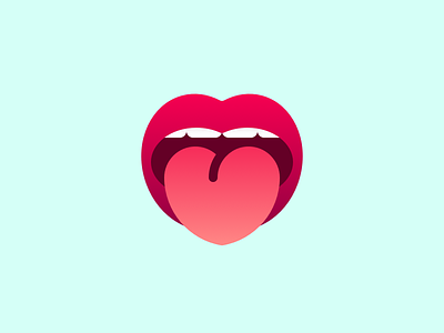 Heartongue apple heart icon illustration lips love pantry red tongue valentines days