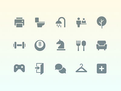Office Navigation Icons glyph gradient icons mini navigation office outline simple