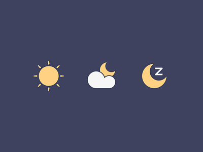 Times Of Day cloud grid icons illustration minimal moon perfect sun weather