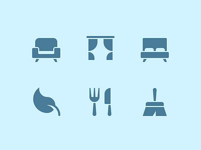 Hotel Icons cleaning furniture hotel icon iconset illustration services