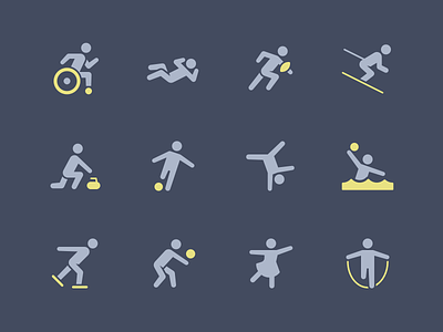 Sport Silhouettes @ @glyph @icons @illustration @nucleo @soccer @sport @stating @waterpolo volleyball
