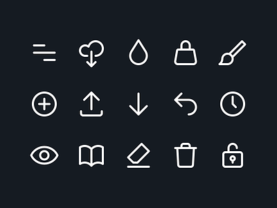 AppForType Icons camera app editing icons iconset minimal outline sketch ui