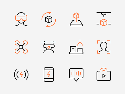 Technology Icons icon icons iconset illustration minimal outline perfect technology