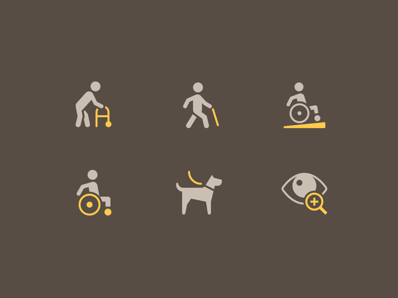 Accessibility Icons access accessibility disability disabled icon icons iconset illustration minimal nucleo perfect person rodchenkod