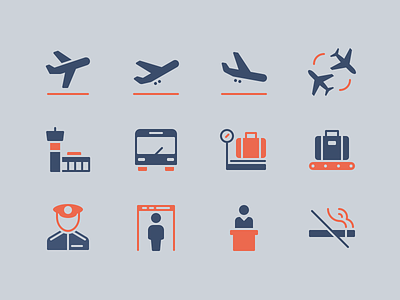 Airport Icons airline airport clean glyph icon icons iconset illustration minimal perfect rodchenkod