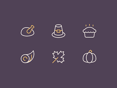 Thanksgiving Icons holidays icons iconset illustration minimal outline rodchenkod stroke thanksgiving