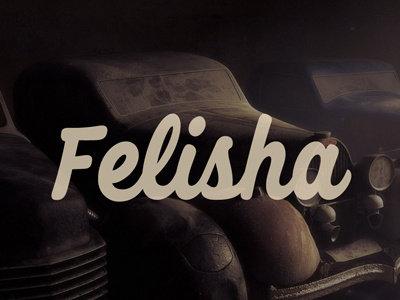 Felisha badge bold brush cursive lettering logo modern retro script sign typeface vintage