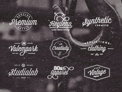 Badges with Authentica Script by Artimasa on Dribbble