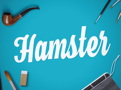 Hamster Script (Free Font) free font brush lettering cursive logo branding modern vintage retro