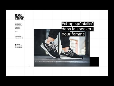 Onze Mètres Carrés — Home page concept contrast design grid product shoes shop ui ux webdesign