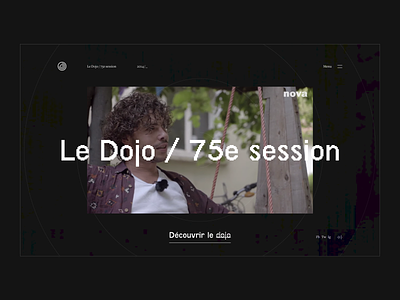 Le Dojo / 75è session — Home page 75 design font glitch home music pixel rap retro session ui ux webdesign