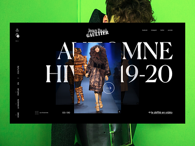 Jean-Paul Gaultier - Couture Page couture design gaultier interactive jeanpaulgaultier mode parade ui ux webdesign