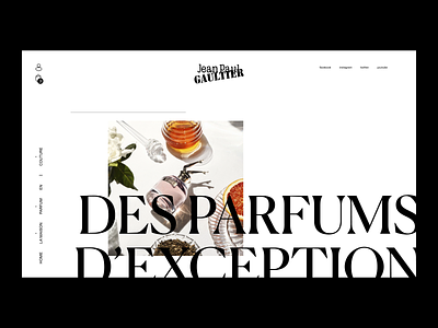 Jean-Paul Gaultier - Home Page couture design gaultier interactive jeanpaulgaultier modern parade ui ux webdesign