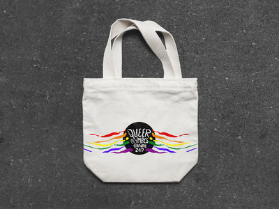 queer olympics istanbul 2017 lgbtq queer branding totebag bag print design logo flat vector illustration design