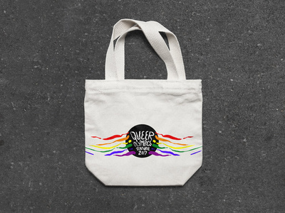 queer olympics istanbul 2017 bag branding design flat illustration lgbtq logo print design queer totebag vector