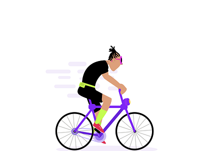 bike bicylce bike biker biking character design illustrator vector