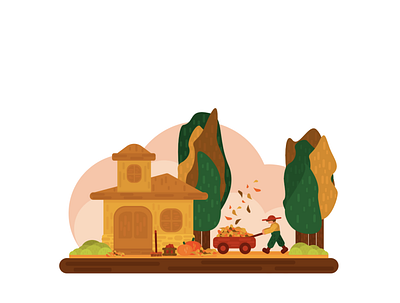 fall fall farm illustration illustrator vector