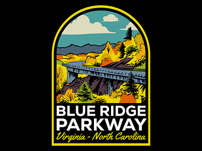 Blue Ridge Parkway Retro Nature Badge