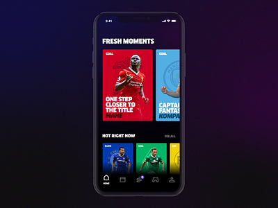 Heed App app application bold cards football game heed highlight info infographics ios live match news score sport ui ui design uiux ux