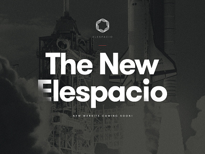 Teasing page aeroplane agency bold dark elespacio launch old rocket space space shuttle typography website
