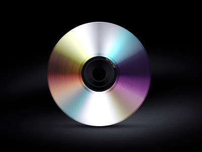 Cd cd code crisp dark gradient icon light music reflection shadow texture