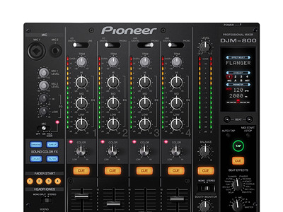 Pioneer DJM-800 cue dj fader interface music pioneer sound user