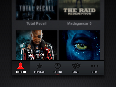 Sorting menu app bar bottom iphone menu movies navigation sort sorting