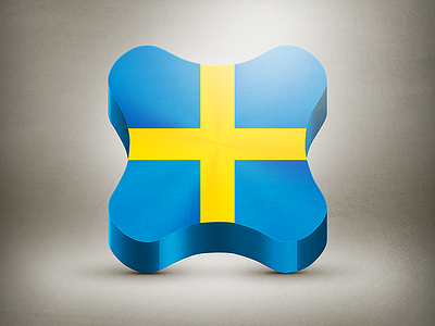 Bye bye Fi blue fantasy grunge icon interactive logo sweden yellow