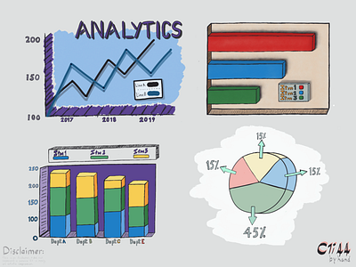 Analytics Illustration analytics hand drawn infographic sketches