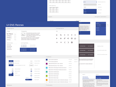 ENS Rennes style guide materiel design minimal style guide university user experience user interface web