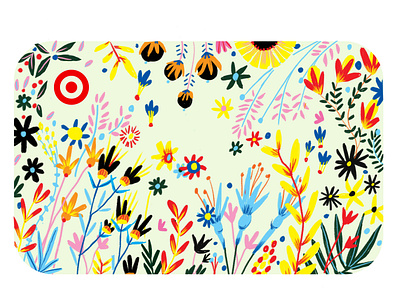 Target Gift Card floral floral design gift card illustration