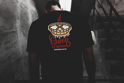 Queen La-quiche-a black tee branding design illustration logo