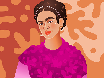 Frida Kahlo design fashion fashion illustration figma frida kahlo illustration international womens day portrait portrait illustration vector