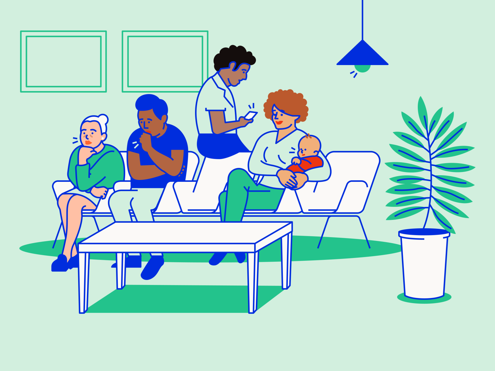Waiting Room Illustration by Bonnie Kate Wolf on Dribbble
