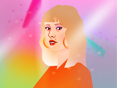 You belong with me design fashion illustration figma illustration portrait illustration rainbow rainbows taylor swift vector