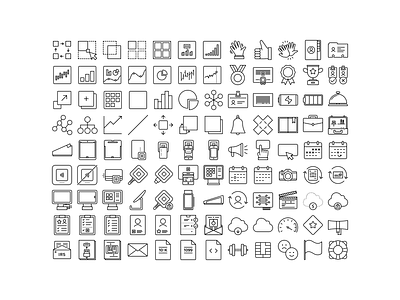 Square Icon Set Pt 2 figma icon iconography illustration square