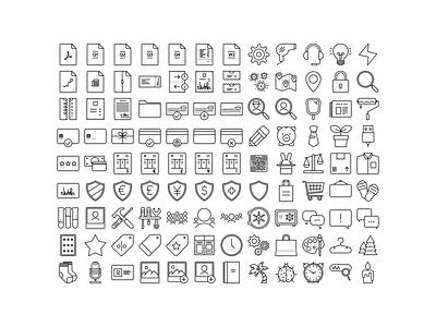 Square Icon Set Pt 3 figma icon iconography illustration square