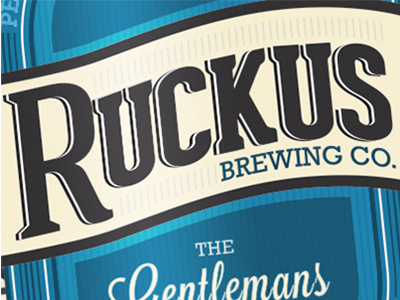 Ruckus Beer Label ale beer beer label design gentleman graphic design ireland label packaging pale ale portfolio project ruckus ruckus beer ruckus brewing company script student typography wexford